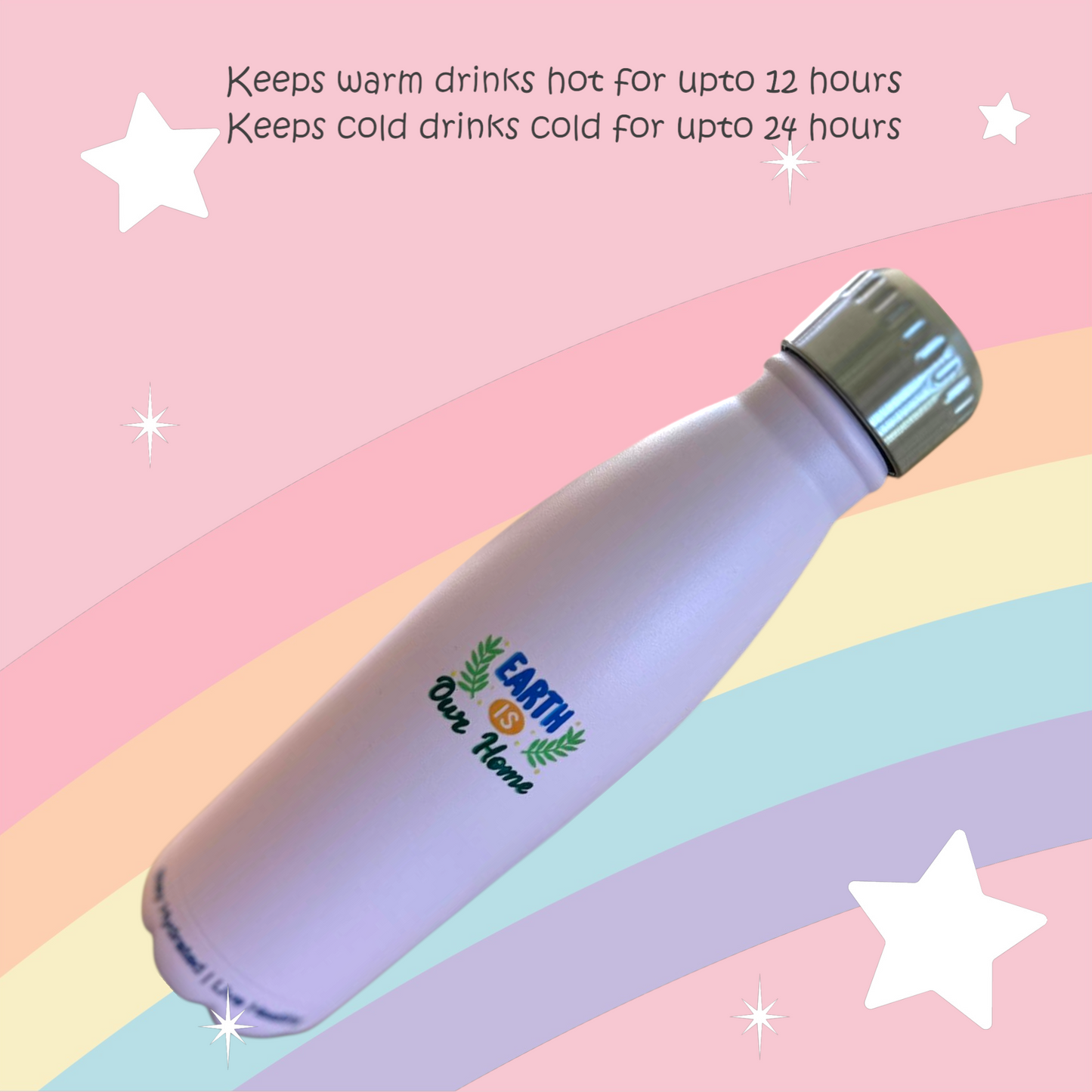 Pink classic stainless steel reusable 17OZ water bottle