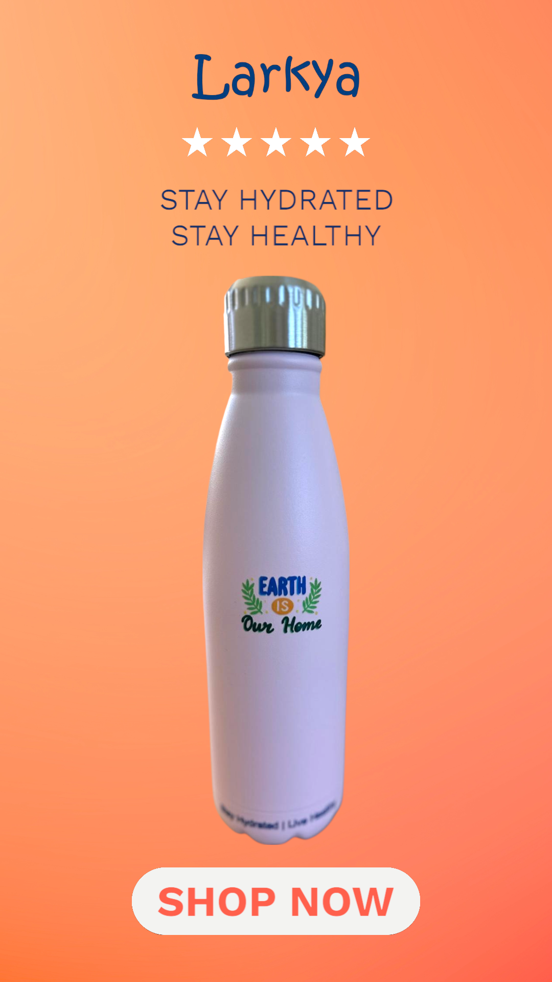 Pink classic stainless steel reusable 17OZ water bottle