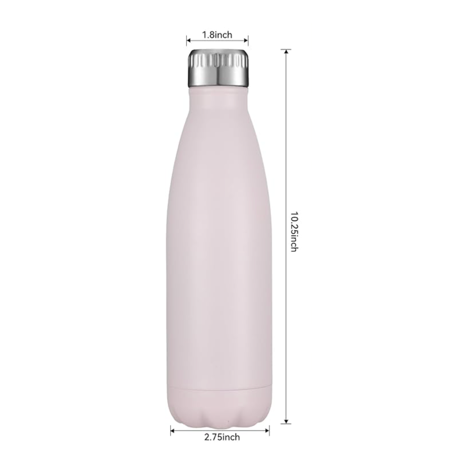 Pink classic stainless steel reusable 17OZ water bottle