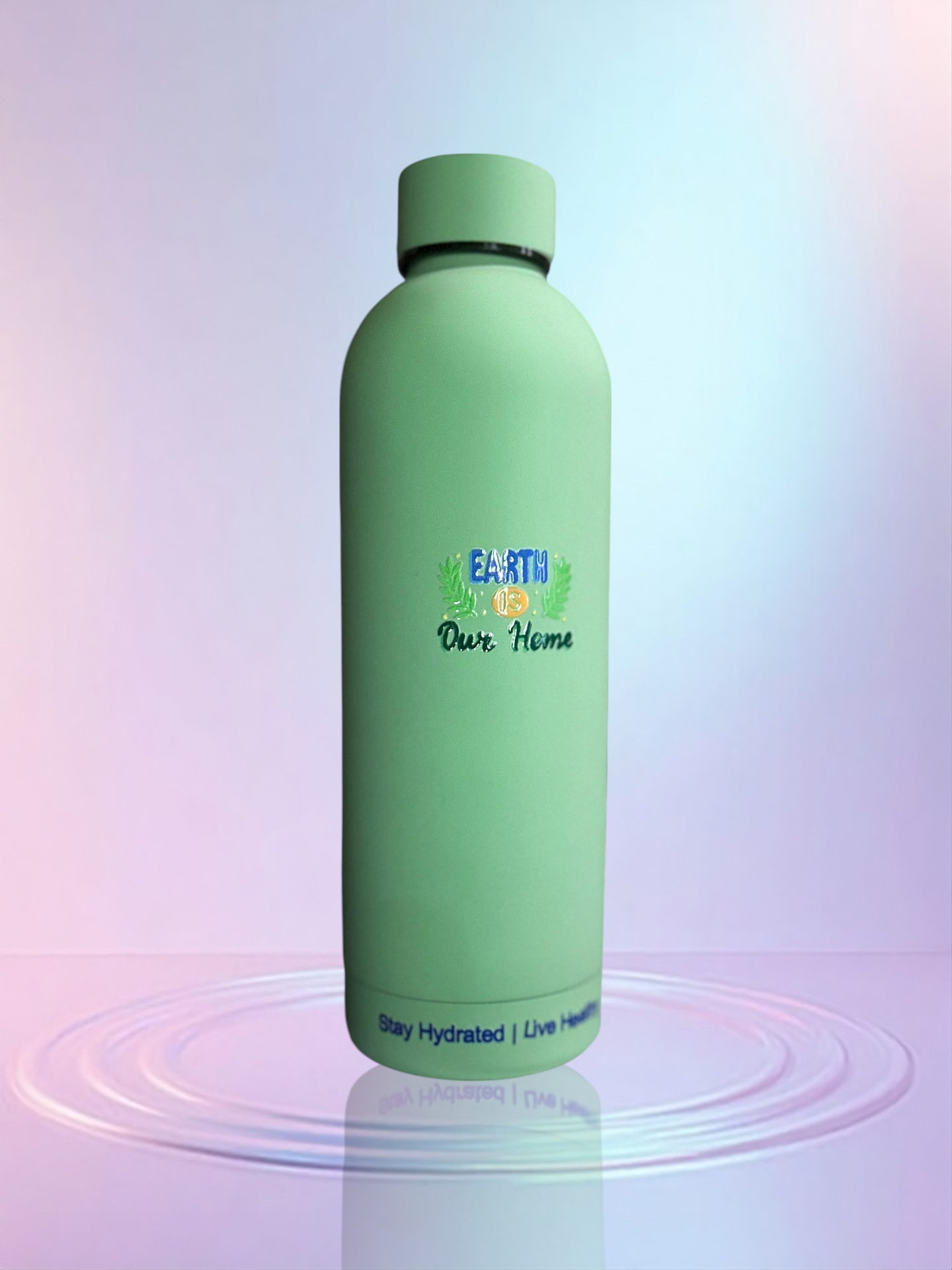 Light green standard stainless steel reusable 17OZ water bottle