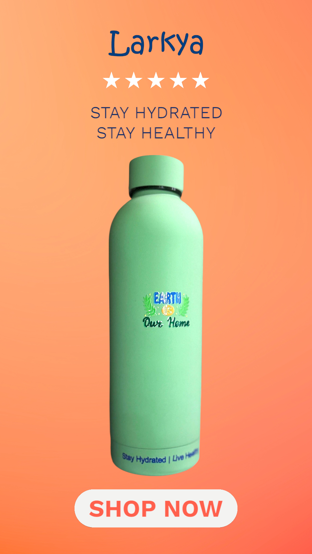 Light green standard stainless steel reusable 17OZ water bottle