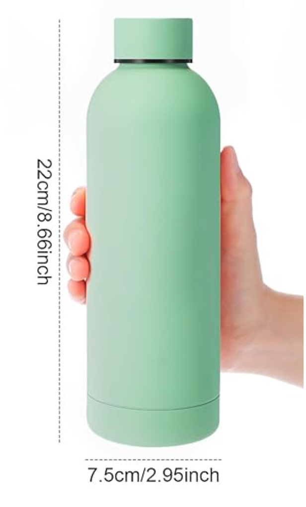 Light green standard stainless steel reusable 17OZ water bottle