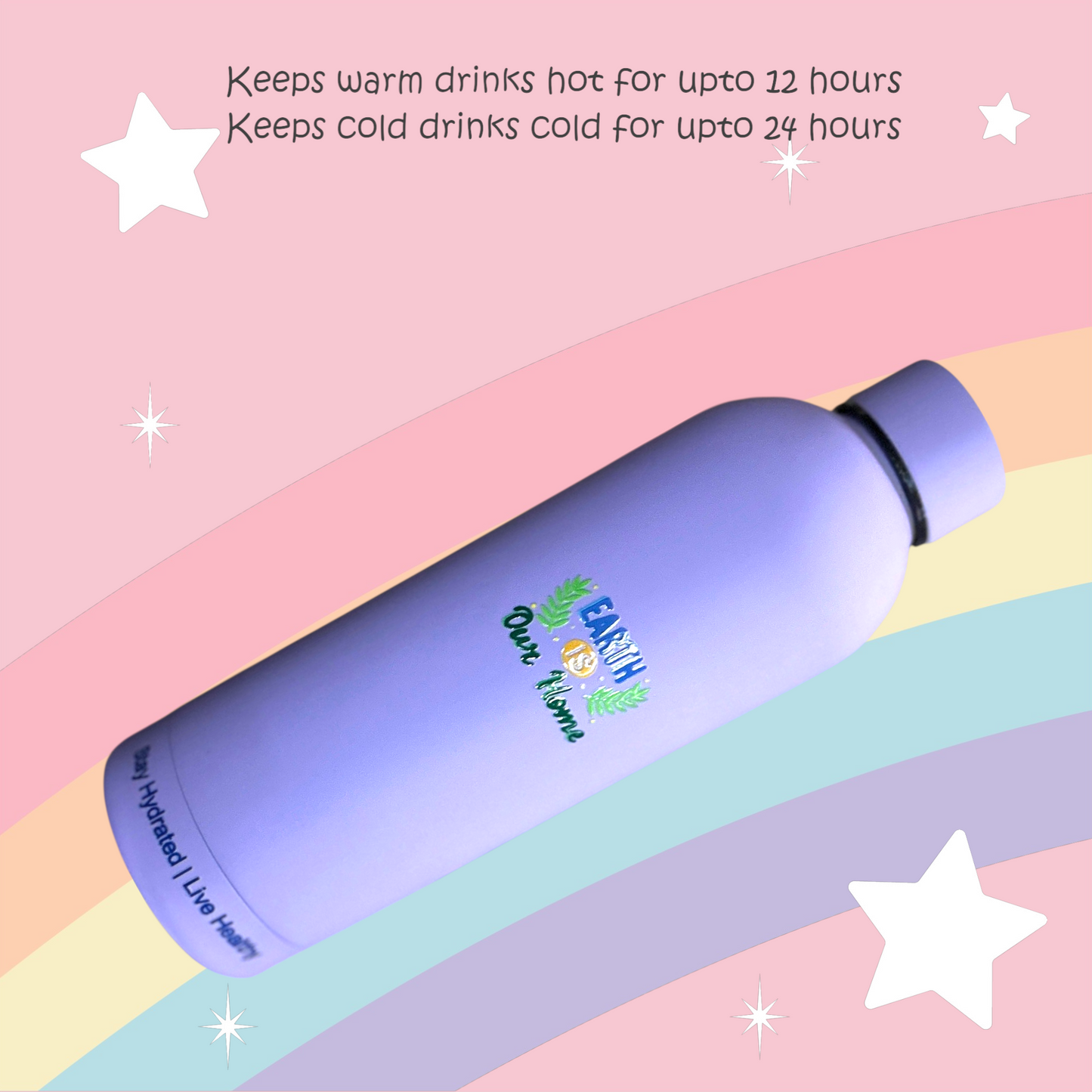 Purple standard stainless steel reuseable 17OZ water bottle