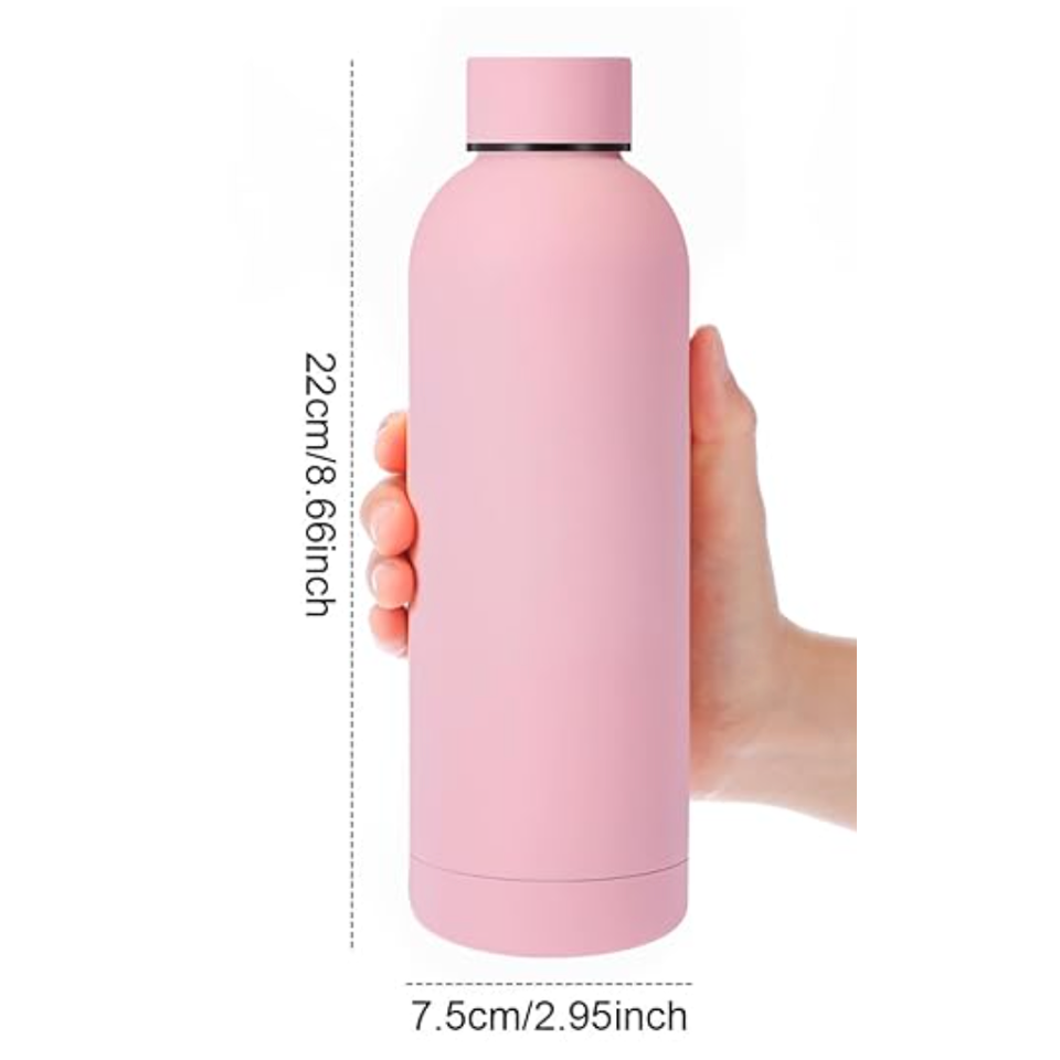 Pink standard stainless steel reusable 17OZ water bottle