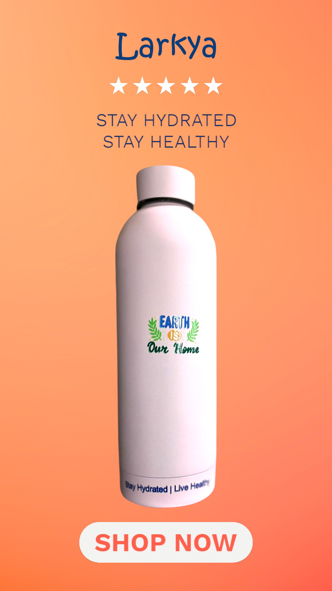 Pink standard stainless steel reusable 17OZ water bottle