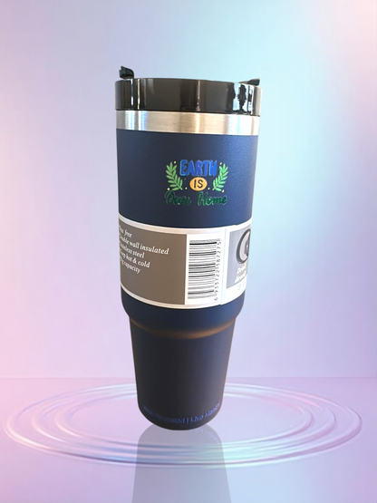 Navy blue stainless steel reusable tumbler - 30OZ (890ML)