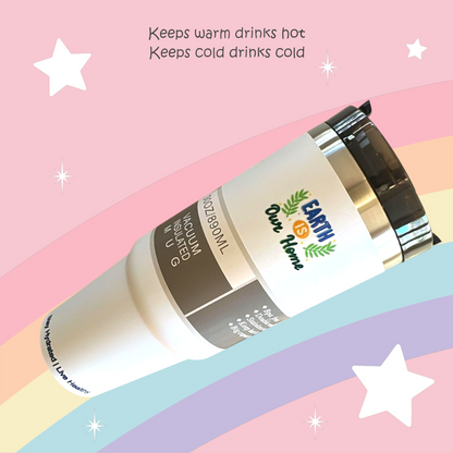 White stainless steel reusable tumbler - 30OZ (890ML)