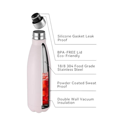 Pink classic stainless steel reusable 17OZ water bottle
