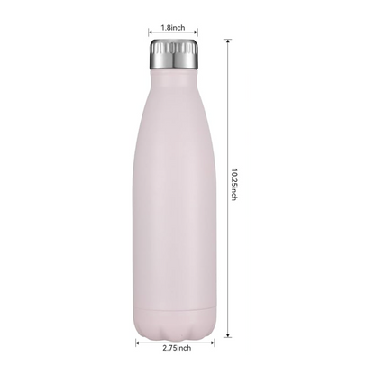 Pink classic stainless steel reusable 17OZ water bottle