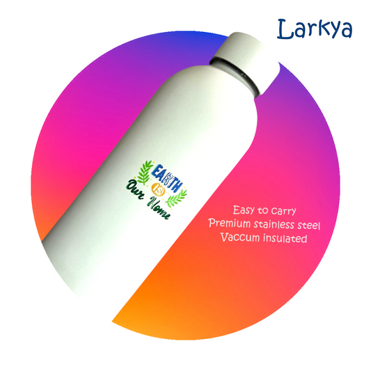 White standard stainless steel reusable 17OZ water bottle